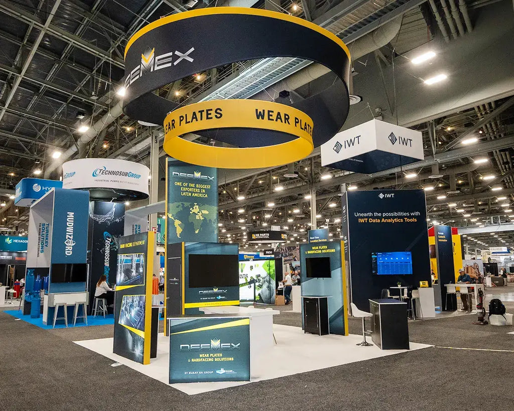 Nemex booth display taking care tips in trade show article