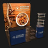 Our 10ft Backlit Tension Fabric Display Kit is an ultra-bright and vivid portable backlit trade show display