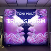 Our most popular 10ft Backlit Tension Fabric Display is an ultra-bright and vivid portable backlit trade show display