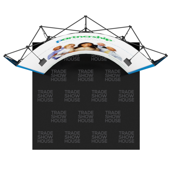 10ft x 7.5ft Curved Pop Up Display - Fabric Pop Up Displays