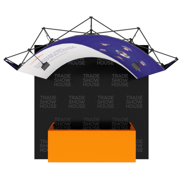 10ft x 7.5ft Curved Pop Up Display Table Cover Kit - Fabric Pop Up Displays