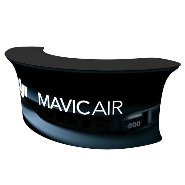 10ft Curved Tension Fabric Counter - Tension Fabric Counters