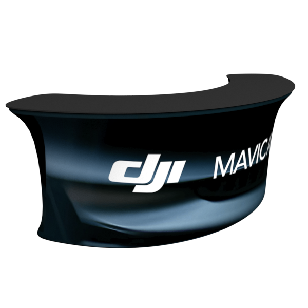 10ft Curved Tension Fabric Counter - Tension Fabric Counters