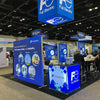 Our 10ft Frameless SEG Lightbox Display is one of the easiest and brightest lightbox displays on exhibit market,