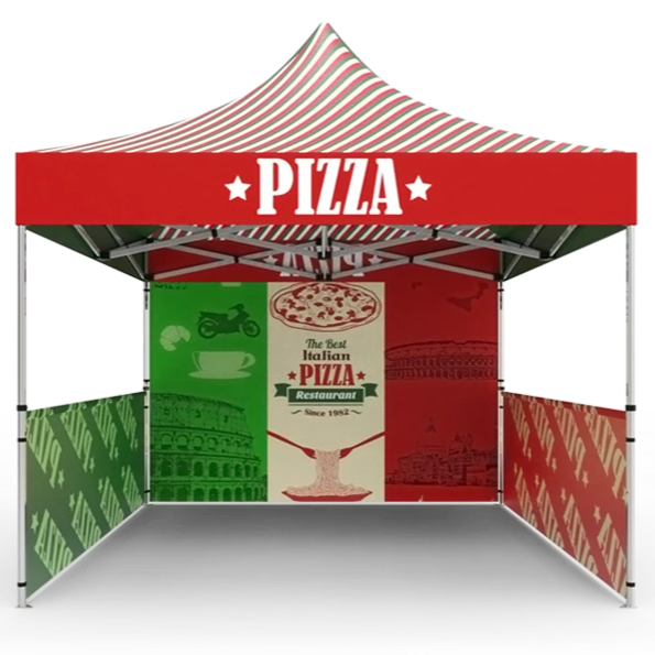 10ft x 10ft Pop Up Tent with Backwall and Sidewalls - Pop Up Tents