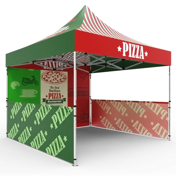 10ft x 10ft Pop Up Tent with Backwall and Sidewalls - Pop Up Tents