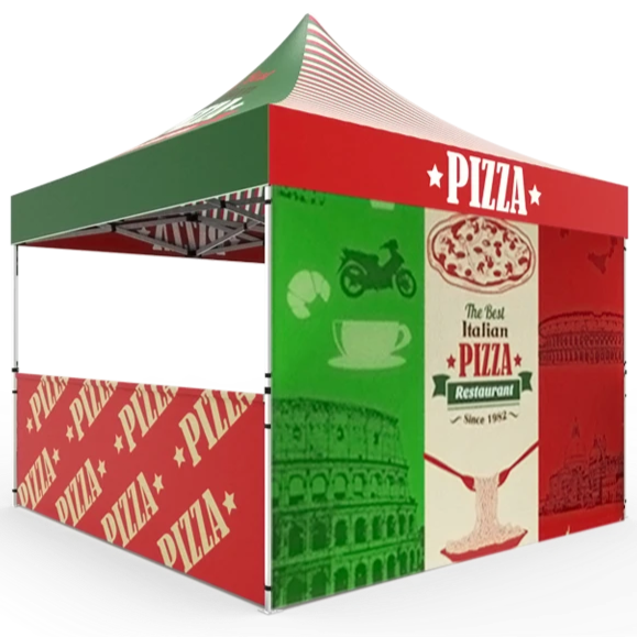 10ft x 10ft Pop Up Tent with Backwall and Sidewalls - Pop Up Tents