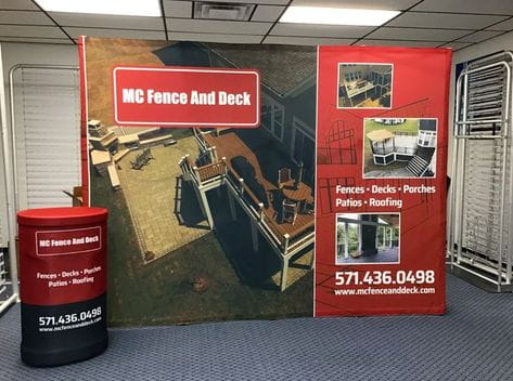 10ft Straight Pop Up Fabric Display - Displays