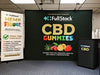 Black CBD Gummies Banner on 10ft Straight Pop Up Display