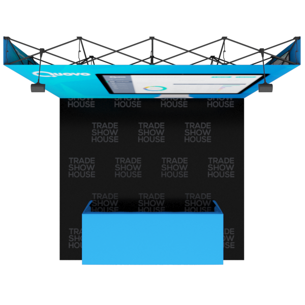 10ft x 7.5ft Straight Pop Up Display Table Cover Kit - Fabric Pop Up Displays