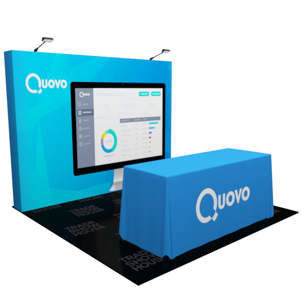 10ft x 7.5ft Straight Pop Up Display Table Cover Kit - Fabric Pop Up Displays