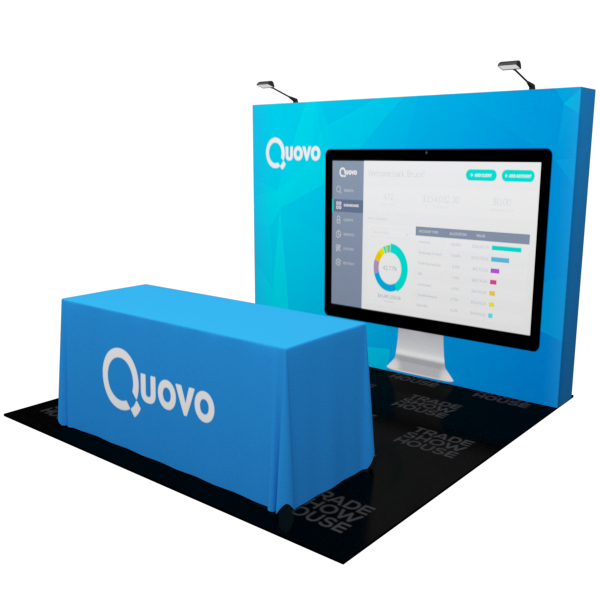 10ft x 7.5ft Straight Pop Up Display Table Cover Kit - Fabric Pop Up Displays