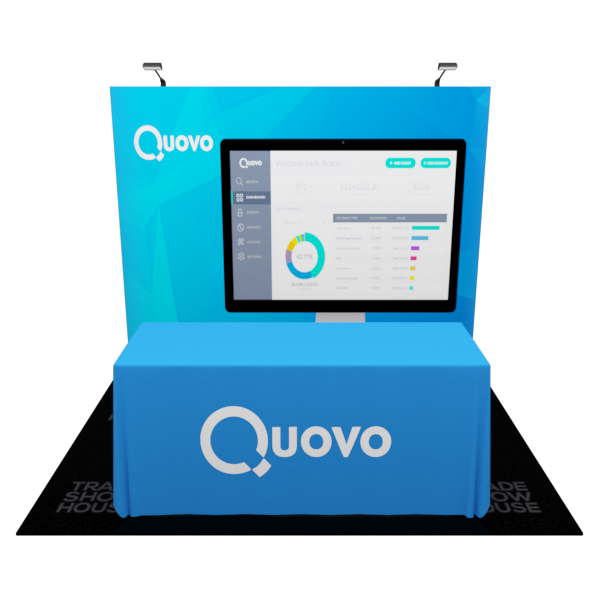 10ft x 7.5ft Straight Pop Up Display Table Cover Kit - Fabric Pop Up Displays