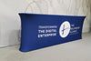 Blue 10ft Straight Tension Fabric Counter with Transforming the Digital Enterprise banner and Millennium Alliance logo