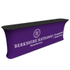Purple Berkshire Hathaway HomeServices stretch banner on 10ft tension fabric counter