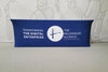 Blue Millennium Alliance banner on 10ft straight tension fabric counter
