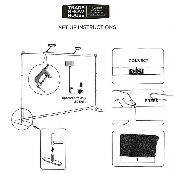 10ft Straight Tension Fabric Display - Displays