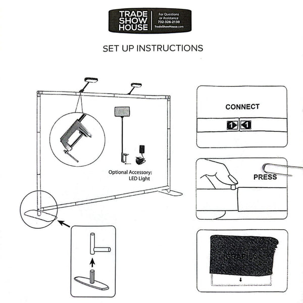 10ft Straight Tension Fabric Display Kit - Displays