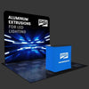 Our 10ft Straight Tension Fabric Display Kit is a sleek and modern style backdrop that features aluminum tube system