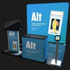 Our 10ft Straight Tension Fabric Display Kit is a sleek and modern style backdrop that features aluminum tube system