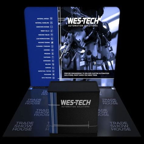 Our 10ft Straight Tension Fabric Display Kit is a sleek and modern style backdrop that features aluminum tube system