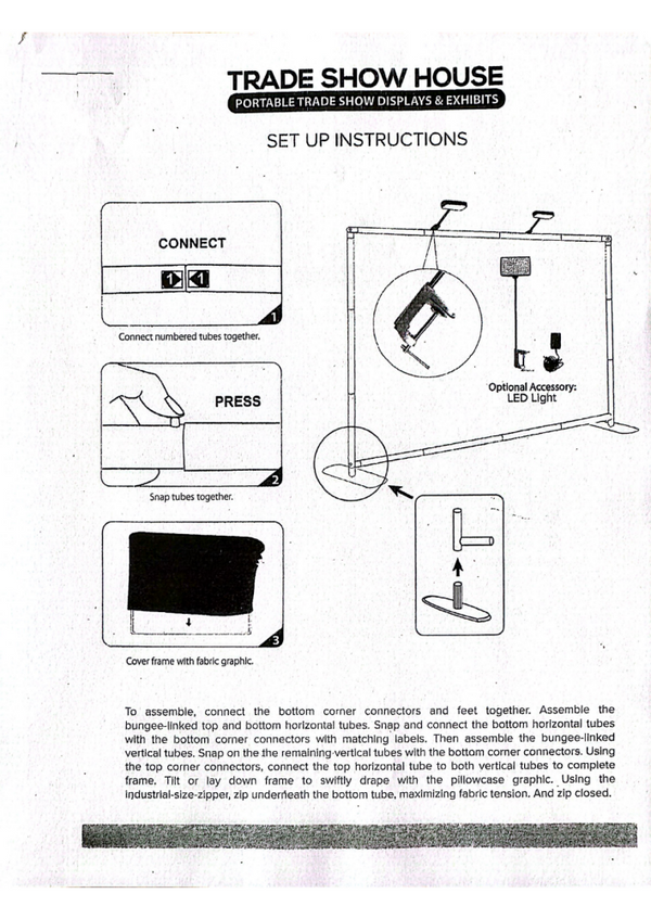 10ft Straight Tension Fabric Display
