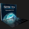 Skywatch 10ft x 8ft heavy-duty pro light box display with blue-black earth network design