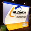 Illuminated Sho-Aids banner in 10ft x 8ft Light Box Display