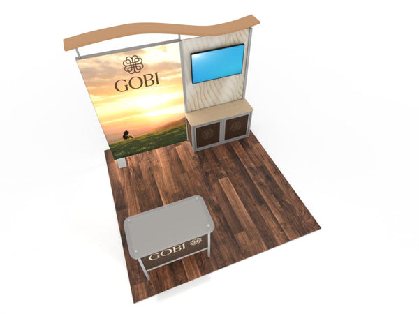 10x10 Eco-Modular Backlit TV Exhibit Kit 18 - Eco-Smart Exhibits