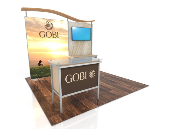 10x10 Eco-Modular Backlit TV Exhibit Kit 18 - Eco-Smart Exhibits
