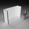 Our 10x10 Frameless SEG Lightbox Display Kit 02 combines one 10ft and two 3ft Displays for a more private inline booth