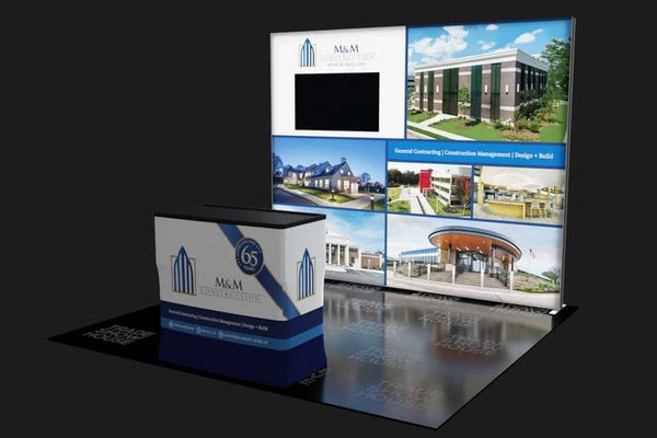Our 10x10 Frameless SEG Lightbox TV Display Kit 03 features a floating mounted internally to your display. Stream