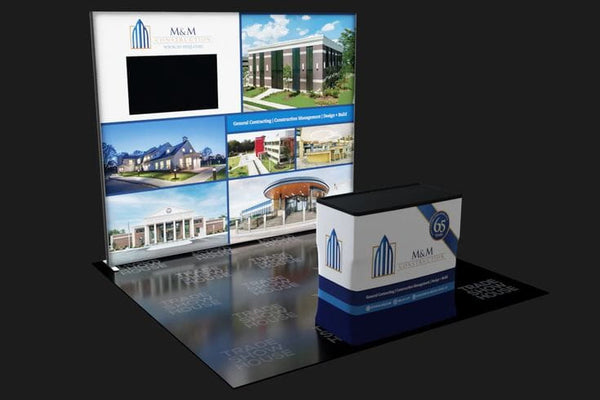 Our 10x10 Frameless SEG Lightbox TV Display Kit 03 features a floating mounted internally to your display. Stream