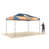 Our 15ft Custom Pop Up Canopy Tent features a lightweight, stable rust-resistant aluminum frame and is perfect