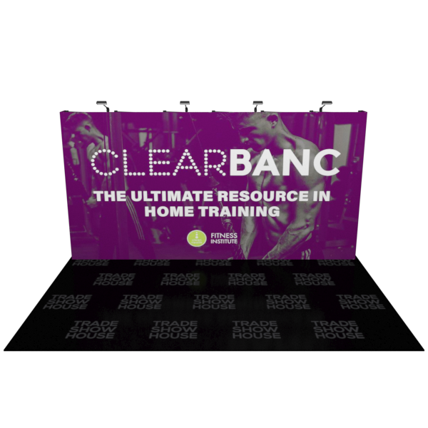 15ft Straight Pop Up Fabric Display - Fabric Pop Up Displays