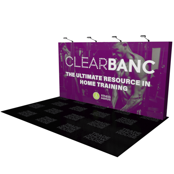 15ft Straight Pop Up Fabric Display - Fabric Pop Up Displays