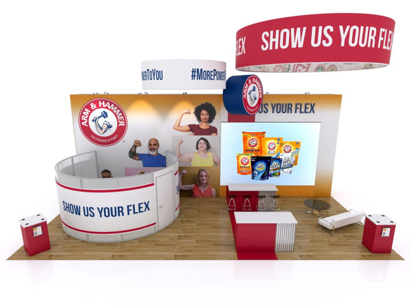 20 x 40 Modular Inline Exhibit Kit 01