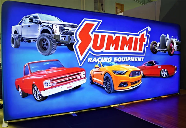 Summit Racing 20ft Backlit Tension Fabric Display Kit Banner
