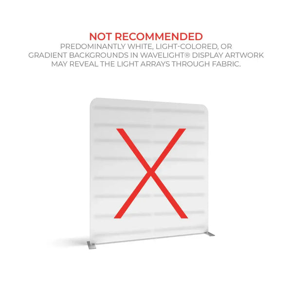 Our massive 20ft Backlit Tension Fabric Display Kit is an ultra-bright and vivid portable backlit trade show display