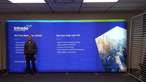 Our massive 20ft Backlit Tension Fabric Display is the ultimate showstopper guaranteed to steal show at your next trade