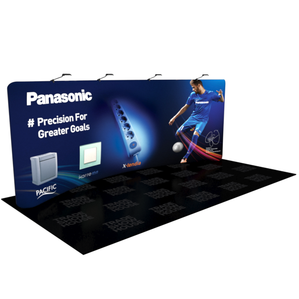 20ft x 8ft Curved Tension Fabric Display - Tension Fabric Displays