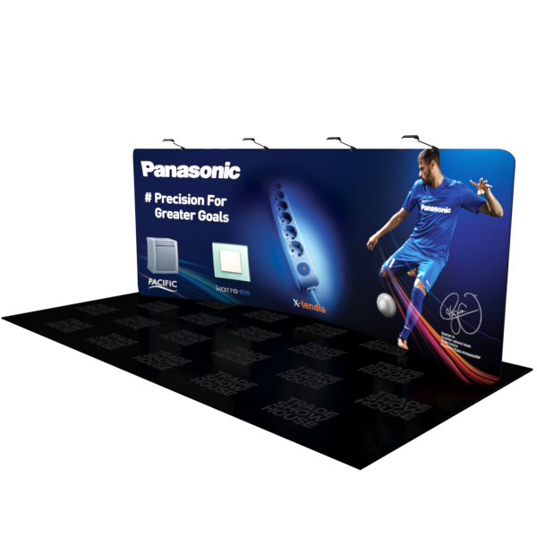20ft x 8ft Curved Tension Fabric Display - Tension Fabric Displays