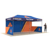 Our 20ft Custom Pop Up Canopy Tent features a lightweight, stable rust-resistant aluminum frame and is perfect