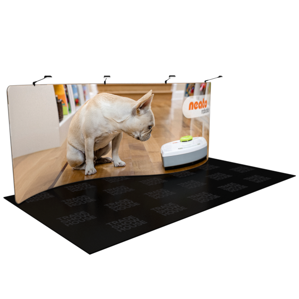 20ft Serpentine Tension Fabric Display - Tension Fabric Displays