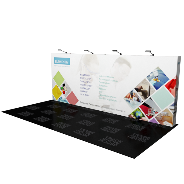 20ft x 7.5ft Straight Pop Up Display - Fabric Pop Up Displays