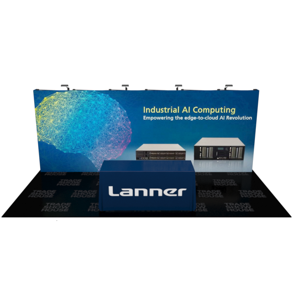 20ft x 7.5ft Straight Pop Up Display Table Cover Kit - Fabric Pop Up Displays