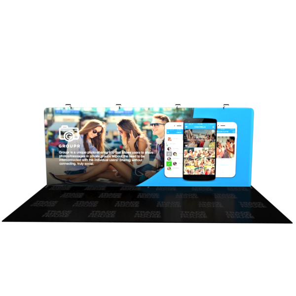 20ft x 8ft Straight Tension Fabric Display - Tension Fabric Displays