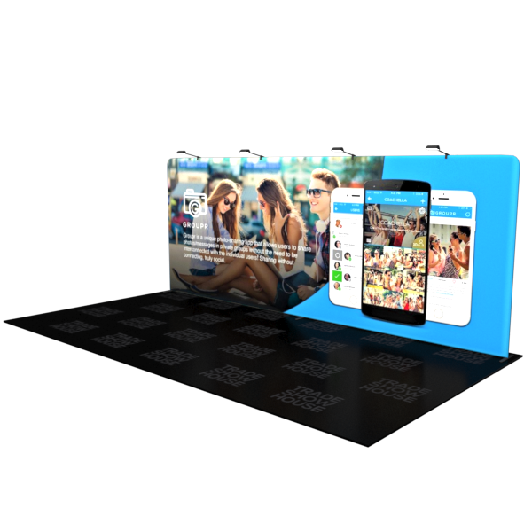 20ft x 8ft Straight Tension Fabric Display - Tension Fabric Displays