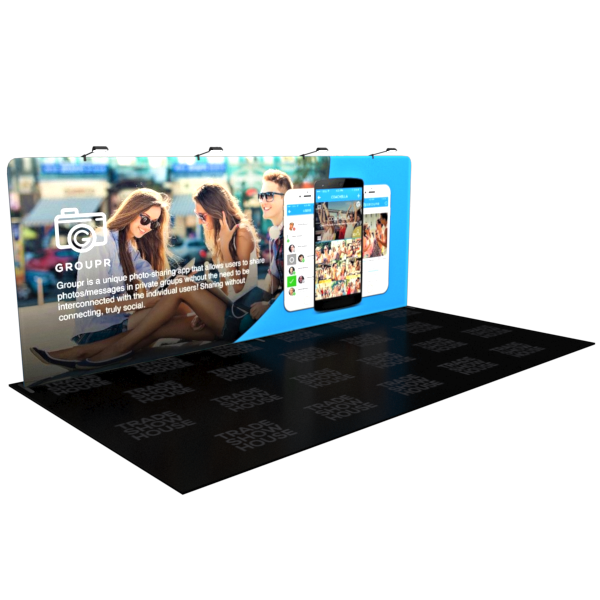 20ft x 8ft Straight Tension Fabric Display - Tension Fabric Displays