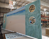20ft Straight Tension Fabric Display Kit with teal wildcrafted solar power banner